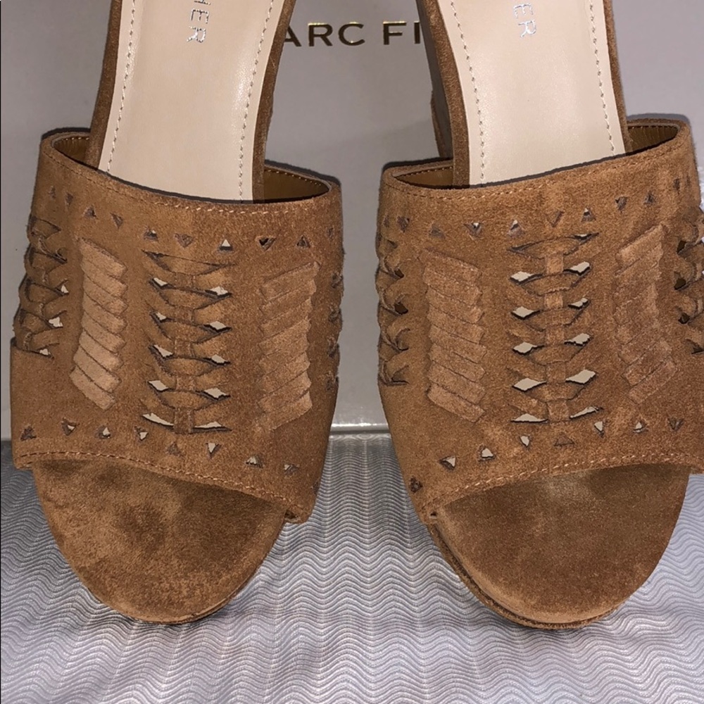 Marc Fisher Suede Ankle Strap Wedges - Hillana - Picture 5 of 7
